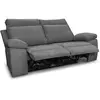 Fauteuil de relaxation électrique HOUDA en tissu - Gris