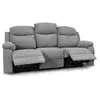 Canapé de relaxation électrique 3 places en tissu BONA - Gris clair