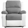 LOUNGITUDE Fauteuil de Relaxation Releveur électrique 1 place Microfibre et Simili DETENTE - Blanc et gris