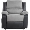 LOUNGITUDE RELAXXO - Fauteuil de Relaxation Releveur électrique 1 place Microfibre et Simili LEO - Gris et Noir