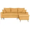 Canapé d'Angle MARIA SCANDINAVE Réversible et Convertible - Jaune ocre...