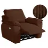 LOUNGITUDE Fauteuil de relaxation électrique ROSS en velours côtelé - Marron