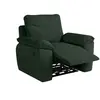LOUNGITUDE Fauteuil de relaxation manuel ROSS en velours côtelé - Vert foncé