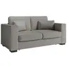 LOUNGITUDE Canapé droit fixe 2 places BELAMI en tissu - Gris