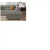 LOUNGITUDE Canapé d'angle droit convertible 4 places PAOLA avec coffre en tissu - Gris clair