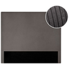 LOUNGITUDE Tête de lit NUMA en velours côtelé - Gris foncé - Largeur 160 cm