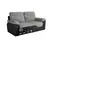 LOUNGITUDE Canapé de relaxation manuel ROSS 3 places en tissu et simil...