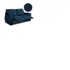 LOUNGITUDE Canapé de relaxation manuel ROSS 3 places en tissu texturé 3D - Bleu foncé