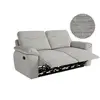 LOUNGITUDE Canapé de relaxation manuel ROSS 3 places en tissu texturé ...