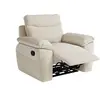 Fauteuil de relaxation manuel ROSS en tissu texturé 3D - Beige