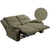 LOUNGITUDE RELAXXO - Canapé de relaxation manuel 2 places LEO en velou...
