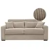LOUNGITUDE Canapé convertible express 3 places ESIO 140x190cm en velou...