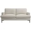 Canapé droit TALMA 3 places en tissu beige pieds métal