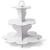Présentoir 3 étages blanc - NO NAME - 34 cm - pour verrines et cupcakes