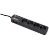 4-socket plugboard with power switch INFOSEC S4 Black Line II Black