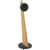 Enceintes colonne Cabasse Riga 2 Noir mat sur pied chêne naturel (la p...