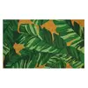 IDMAT Tapis coco naturel feuilles 45x75cm