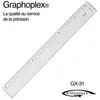 Règle transparente 1 biseau + bosselage 30 cm - graphoplex