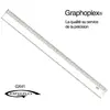 Règle transparente 1 biseau + bosselage 40 cm - graphoplex