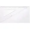 GRAPH'IT Equerre 45° 2 bords antitaches 30 cm Transparent