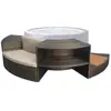 NETSPA 5 modules mobilier spa portable semi-rigide Vita rond Bulles 4 ...