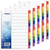 Waytex Lot de 5 jeux de 12 Intercalaires A4 Couleurs Vives en Polypropylène avec Page d'Index