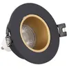 Xanlite Pack De 3 Spots Gu10 50w 2700k Rond Orientable Noir Et Or Ip20