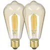 XANLITE - Pack de 2 Ampoules à filament LED Vintage ST64, Ambrées, cul...