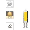 Pack de 2 ampoules RetroLED, culot G9, 3,7W cons. (400 lumens), lumière blanche chaud - PACK2ALG9400 - Xanlite