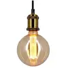XANLITE Ampoule LED déco hologramme globe verre ambre culot E27 blanc chaud