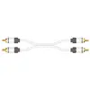 Real Cable Câble audio 2 RCA / 2 RCA Blanc - 2 m