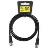 Cordon Satellite avec prise F pour TV Erard 1.5m Noir