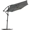PROVENCE OUTILLAGE Parasol alu mat déporté 3m gris anthraci