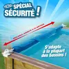 Enrouleur de bâches de piscine UBBINK - léger et amovible - pour pisci...