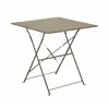 PROLOISIRS Table guéridon de jardin carré en acier 70 cm Cuba Coloris Mastic