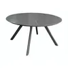 PROLOISIRS Table de jardin ronde Seven en aluminium - graphite 150 cm