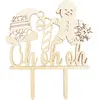 Scrapcooking Taarttopper Hout - Oh Oh Oh - 13 x 8. 9 x 0. 2 cm