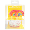 ScrapCooking Baking Cups & Toppers Regenboog Set/24