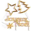 ScrapCooking Gold Christmas Cake Toppers