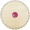 Support gâteau SCRAPCOOKING rond dentelle bois 29cm