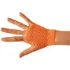 PARTYPRO - Korte oranje netstof handschoenen voor volwassenen