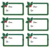 Mes 12 petites etiquettes adhesives houx de noel