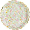 PARTYPRO - 8 Festoenrandige Kartonnen Shabby Gouden Borden 23 cm met B...