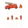 PARTYPRO - 6 brandweerman taartdecoraties