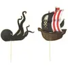 Pics Déco Pirate - Noir - Lot de 6 - Taille 20cm