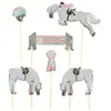 PARTY PRO Set de 6 decorations Cheval d'Amour pour gateaux