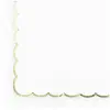 16 SERVIETTES DE TABLE JETABLE PAPIER FESTON LIGNE OR 33CM BLANC
