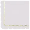PARTYPRO Serviettes de table jetable papier festonné 33cm rose pastel ...