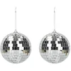 JOUR DE FETE 2 boules à facettes pour disco - 10 cm - Argent