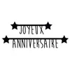 PARTYPRO - Zwarte slinger Joyeux Anniversaire 1,60 m